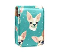 Organizador de Maquillaje,Estuche de lápiz Labial de Maquillaje para Mini Bolsa de cosméticos,Perro Chihuahua Arco