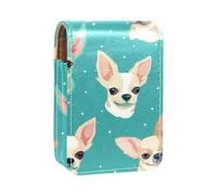 Organizador de Maquillaje,Estuche de lápiz Labial de Maquillaje para Mini Bolsa de cosméticos,Perro Chihuahua Arco