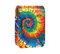 Organizador de Maquillaje,Estuche de lápiz Labial de Maquillaje para Mini Bolsa de cosméticos,Remolino Colorido del Arco Iris de la Imagen