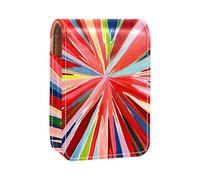 Organizador de Maquillaje,Estuche de lápiz Labial de Maquillaje para Mini Bolsa de cosméticos,remolinos de Arco Iris de Rayas de Colores