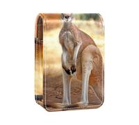 Organizador de Maquillaje,Estuche de lápiz Labial de Maquillaje para Mini Bolsa de cosméticos,Retrato de Animal Canguro