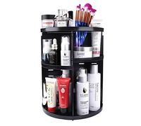 Organizador de Maquillaje Giratorio de Rotación 360 Grados, Ajustable Almacenamiento Cosmético, Soporte de Exhibición Caja de Almacenaje se Adapta a Joyas, Pinceles, Lápices Labiales y más