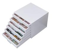 Organizador de maquillaje, joyero de 6 cajones, caja de almacenamiento for cosméticos, anillos, pendientes, collares, pulseras, lápiz labial, reloj, caja de almacenamiento con flocado incorporado, est