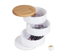 Organizador de maquillaje joyero giratorio 3 niveles organizador de cosméticos