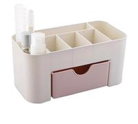 Organizador de maquillaje para oficina - Cajones de mostrador | Organizador de cómoda y almacenamiento en la parte para cosméticos, lápiz labial, joyas, pinceles de maquillaje, rosa, Se