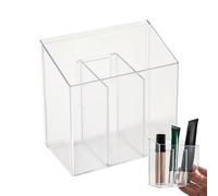 Organizador de maquillaje para pared, transparente y adhesivo, 3,74 x 2,09 x 3,94 pulgadas 3 Compartment Makeup Storage Rack, ideal para sala de baño, Bedroom, Entryway, Dorm Room, Small Space Living