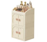 Organizador de maquillaje para tocador, 23 19 39 cm/9,06 7,48 15,35 pulgadas, soporte de almacenamiento de cosméticos apilable de 3 niveles | Soporte para cuidado de la piel y perfume para escritorio