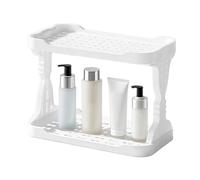 Organizador de maquillaje para tocador, estante de almacenamiento de papelería, almacenamiento de botellas de condimentos, organizador de doble capa para tocador y baño