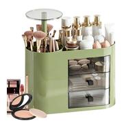 Organizador de maquillaje para tocador, unidad de almacenamiento de cosméticos con 3 cajones que ahorra espacio, organizador de tocador con múltiples compartimentos para perfume, pinceles