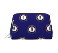 Organizador de maquillaje portátil con la bandera del estado de Kentucky, listo para viajar, para mujer, Silver, Talla única, Neceser