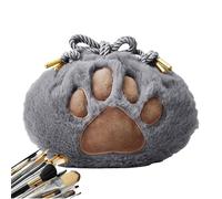 Organizador de Maquillaje Portátil - Estuche Peluche Patita de Gato | Bolsa Cosmética, Almacenamiento de Artículos de Tocador, Pouch Viaje para Niñas Niños, Accesorio de Baño