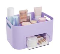 Organizador de maquillaje Purple Purple Stori Bliss Lilac para encimeras del organizador de bao dividido y cajn de almacenamiento Soporte de ce