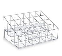 Organizador de maquillaje transparente con 24 ranuras para pintalabios para más cosméticos