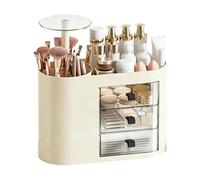 Organizador de maquillaje Vanity - Unidad de almacenamiento de cosméticos de 3 cajones para productos esenciales para el cuidado de la piel | Diseño claro que ahorra espacio con compartimentos multica
