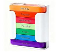 Organizador de medicamentos de 7 días, para una gestión de la salud sin esfuerzo: 4 veces al día, 7 días a la semana, organizador de píldoras apilable, suministros para el hogar para viajes (blanco)