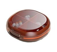 Organizador de medicamentos de viaje, resistente al agua, pastillero, portátil, compacto, organizador de píldoras para bolso, pequeño contenedor de medicamentos para guardar suplementos