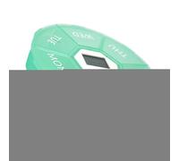 Organizador de medicamentos - Organizador de medicamentos con temporizador y 7 compartimentos, de medicina con recordatorio para mañana y tarde, casa, viaje, hospital al aire libre