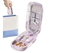 Organizador de medicamentos para la semana divisor de píldoras, caja de almacenamiento moderna | Contenedor portátil, donante diario para vitaminas y suplementos nutricionales, organizador de viajes,
