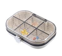Organizador de medicamentos portátil, contenedor de píldoras de 6 compartimentos, organizador de píldoras portátil, pastillero diario a prueba de polvo, pastillero diario a prueba de polvo, contenedor