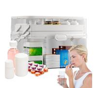 Organizador De Medicina - Organizador Del Kit De Primeros Auxilios | Caja De Medicina | Caja De Seguridad Para El Hogar Para Medicamentos | Contenedor De Herramientas De Casos De Medicamentos De 3 Niv