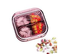 Organizador de medicinas de viaje,Organizador de pastillas de viaje, Contenedor de almacenamiento de medicamentos dividido, Pastillero de viaje a prueba de humedad para bolso, dispensador diario de me