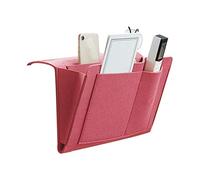 Organizador de mesita de noche de fieltro con 5 bolsillos debajo del colchón, bolsa para libros, revistas, tabletas, mandos a distancia, diseño de ahorro de espacio, sofá, litera, dormitorio, uso en