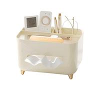 Organizador de mesita de noche para cuarto de baño - Soporte de baño de 18 cm, carcasa lisa multifuncional, base sin deslizamientos, moderno almacenamiento para servilletas para hotel, salón, mesita