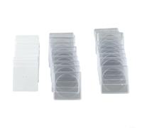 Organizador de monedas de plástico grueso, caja de almacenamiento cuadrada de 20 piezas para colección de monedas (19/24/29/34/39 mm)