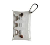 Organizador de monedas japonés, llavero transparente de viaje, dispensador de monedas japonés, regalos para mujeres y hombres, White
