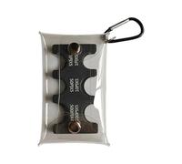 Organizador de monedas japonés, llavero transparente de viaje, dispensador de monedas japonés, regalos para mujeres y hombres, Black