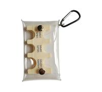 Organizador de monedas japonés, llavero transparente de viaje, dispensador de monedas japonés, regalos para mujeres y hombres, Amarillo