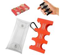 Organizador de monedas japonés, soporte para monedas para bolsa de coche, dispensador de almacenamiento para todas las monedas, cartera clasificadora de monedas de plástico con 6 ranuras (naranja)