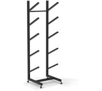 Organizador de monopatín de pie negro - Soporte multifuncional para longboard, snowboard y esquí para el hogar, garaje, gimnasio - Pantalla de ahorro de espacio para scooters y tablas