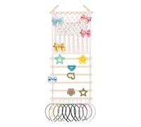 Organizador de moños para el cabello: diseño de algodón, exhibición colgante en la pared, gran capacidad de almacenamiento, disposición ordenada de accesorios | Soporte de Clip para diadema pa