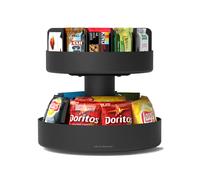 Organizador de mostrador Mind Reader con dos niveles para refrigerios, bandeja para refrigerios, para sala de descanso y cocina, 36 cm de largo x