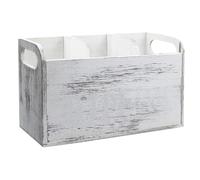 Organizador de mostradores de cocina - Maletín de granja para utensilios de cocina, gran soporte de utensilios de madera, herramienta de almacenamiento vintage con asas para batidor, cuchara, cuchara