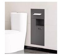 Organizador de nicho de ducha empotrado de acero inoxidable con cubo de basura montado en la pared, estante de almacenamiento de baño para cocina, sala de estar, dormitorio, estante de alcohol