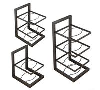 Organizador de ollas y sartenes de acero inoxidable para debajo del gabinete, organizador de ollas resistente para almacenamiento y organización de armarios de cocina (C)