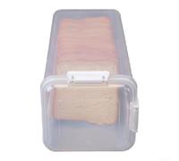 Organizador de pan fresco con tapa hermética y bandeja extraíble para un almacenamiento eficiente de panes caseros y comprados en la tienda (blanco)