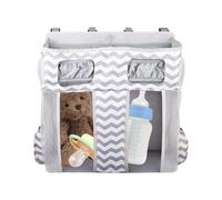 Organizador De Pañales Para Cuna - Tela Oxford 50x44x16cm | De Almacenamiento Junto A La Cama Para Bebé | Apilador De Bolsillos Para Guardería | Pañales De Gran Capacidad, Biberones De Leche, To