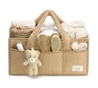 Organizador de pañales PeraBella para mesa de cambio, cesta de almacenamiento para toallitas, organizador para coche y guardería, almacenamiento portátil