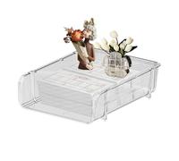 Organizador de Papel A4 - Organizadora de Escritorio Transparente Apilable | Bandeja Portadocumentos Para Escritorio | Para Hogar Oficina Escuela Universidad Residencia Estudiantil Apartamento Encimer
