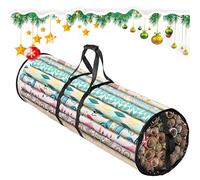Organizador de papel de embalaje - Estación de embalaje de regalo | organizador de rollos de artesanía | Bolsa de almacenamiento transparente con asa simple, bolsa de embalaje de navidad, conte
