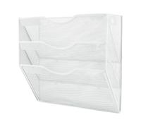 Organizador de papel de pared - 3-Tier Metal File Rack 32.5x30x10.5cm | Montado en la pared Bandeja de Documentos Storage Sorter | Organizador de Archivos para Oficina Cubicle Desktop Home Classroom