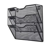 Organizador de Papel de Pared - Estante Metálico de 3 Niveles con Bandejas, Cajas, Clasificador y Separadores | Estante de Pared para Organizar Archivos,para Escritorio, Mesa, Hogar, Aula y Baño