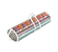 Organizador De Papel De Regalo,Caja Plástica Transparente Para Almacenamiento De Papel De Navidad Con Asa - Para Exposición De Fiestas Viajes Reuniones Familiares Eventos Festivos Y Fácil