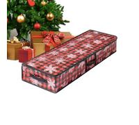 Organizador de papel de regalo, cajas grandes con asa, contenedor de almacenamiento de papel de regalo con bolsillos interiores, para el hogar, debajo de la cama, sótano, garaje, armario, dormitorio