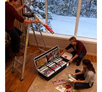 Organizador de papel de regalo: espacioso contenedor para bolsas de almacenamiento debajo de la cama, portarrollos de papel festivo | Soporte duradero para suministros de embalaje, accesorios para laz