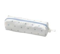 Organizador de papelería, pana, color crema, Bolígrafo de lunares crema | Para tomadores de notas, artículos esenciales de escritura de biblioteca escolar, para llevar artículos de papelería diarios