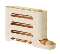 Organizador de para huevos, hueveras para frigorífico | Huevera deslizante - Dispensador y organizador de huevos giratorios extraíbles, hueveras que ahorra espacio para cocina, armarios